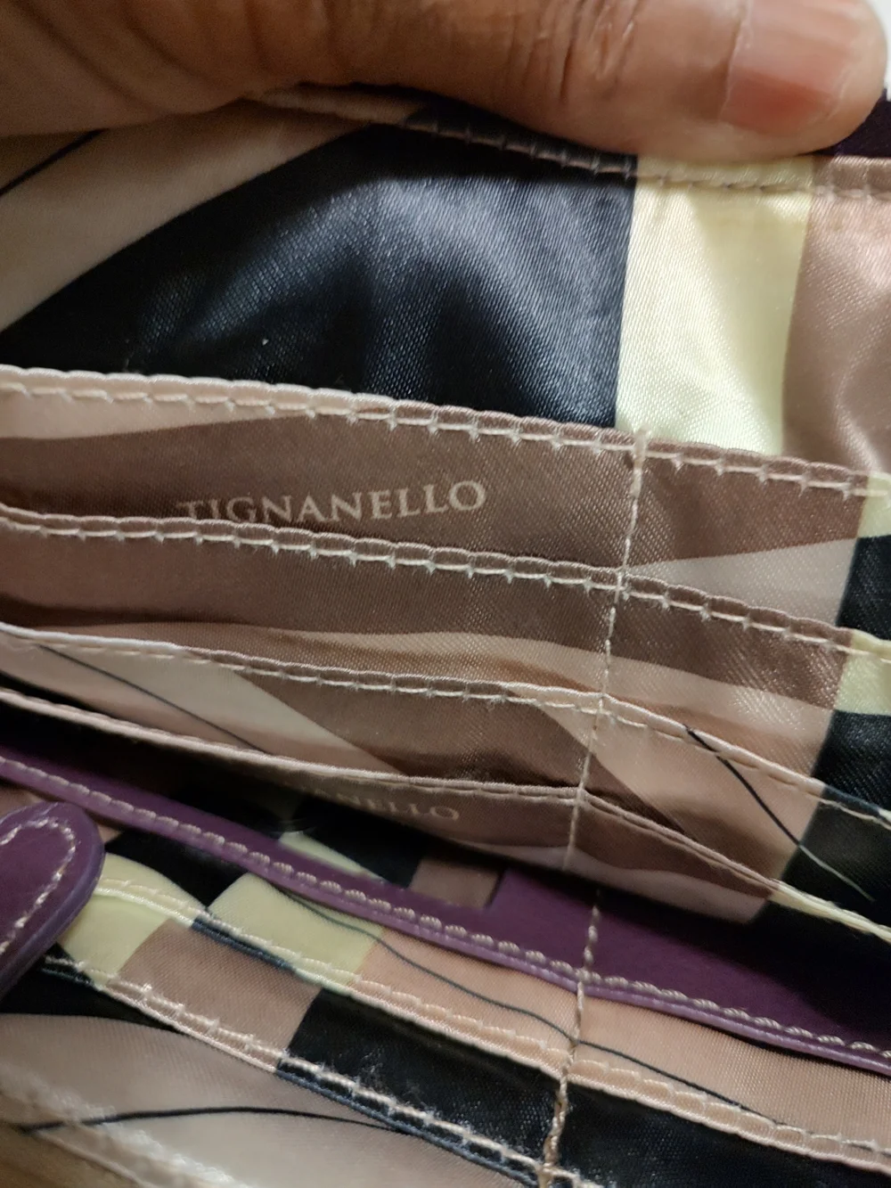 Tignanello Purple Leather Crossbody Bag - Picture 10 of 15